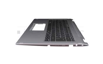 46M0NMCS005221 teclado incl. topcase original Acer DE (alemán) negro/plateado