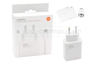 470400000P1D cargador USB-C original Xiaomi 33 vatios EU wallplug blanca (Charging Combo Type-A)