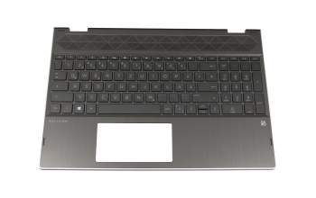 490.0EH07.010G teclado incl. topcase original HP DE (alemán) negro/negro con retroiluminacion