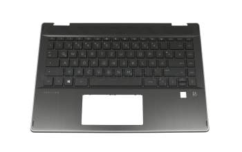 490-0GG07.BP0G teclado incl. topcase original HP DE (alemán) negro/negro con retroiluminacion