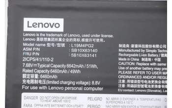 Lenovo 5B10X63141 BATTERY SP/A L19M4PG2 7.68V51Wh4cell