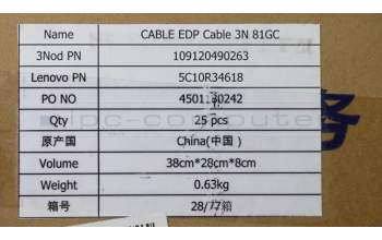 Lenovo 5C10R34618 CABLE EDP Cable 3N 81GC