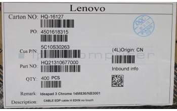 Lenovo 5C10S30263 CABLE EDP cable H 82KN no touch