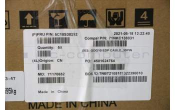 Lenovo 5C10S30292 CABLE EDP cable C 82K1_30pin