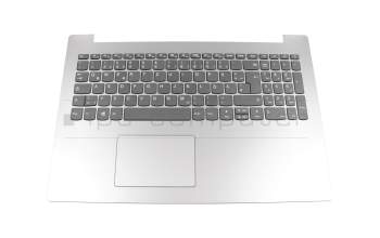 5CB0R26517 teclado incl. topcase original Lenovo DE (alemán) gris/plateado