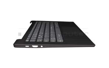 5CB1A14134 teclado incl. topcase original Lenovo DE (alemán) gris/canaso