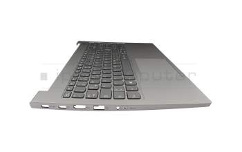 5CB1B34829 teclado incl. topcase original Lenovo DE (alemán) gris/canaso con retroiluminacion