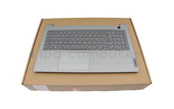 5CB1B34829 teclado incl. topcase original Lenovo DE (alemán) gris/canaso con retroiluminacion