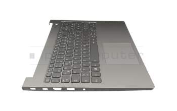 5CB1B34951 teclado incl. topcase original Lenovo DE (alemán) gris oscuro/canaso con retroiluminacion y mouse stick