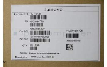 Lenovo 5CB1C92847 COVER Lower Case H 82KN GY