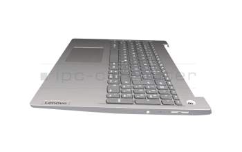 5CB1D02073 teclado incl. topcase original Lenovo DE (alemán) gris/plateado Huella dactilar