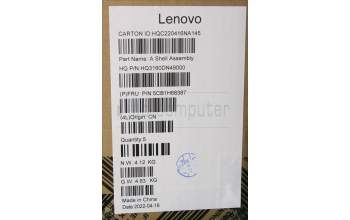 Lenovo 5CB1H68387 COVER LCD Cover H21CX BENT ARGY W/ant