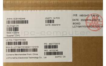 Lenovo 5CB1H92449 COVER FRU COVER A_COVER_ASSY_BLACK_TN