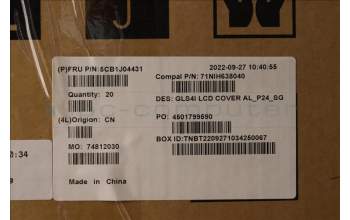 Lenovo 5CB1J04431 COVER LCD Cover C 82SD AL_2.4t_SG