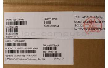 Lenovo 5CB1J35996 COVER LCDCoverL82TL OG_GLS_XX W/ADHESIVE