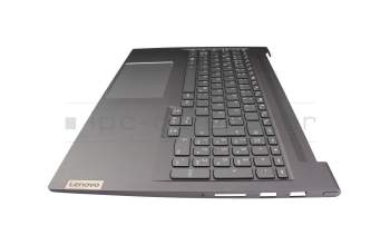 5CB1J38408 teclado incl. topcase original Lenovo DE (alemán) gris/canaso con retroiluminacion