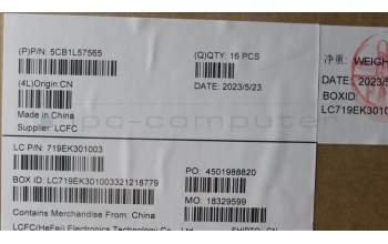 Lenovo 5CB1L57565 COVER KT6D0_A_COVER_AL_TS_RGB_SUB_ASSY