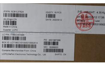 Lenovo 5CB1L57624 COVER FRU KT4D1_D_COVER_AL_WLAN_SLV_ASSY