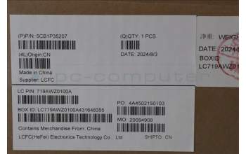 Lenovo 5CB1P35207 COVER Dcov_WWAN_SUB_ASSY anti-microbial