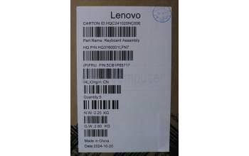 Lenovo 5CB1P85717 COVER Upper Case ASM SWS H21NH FP LG