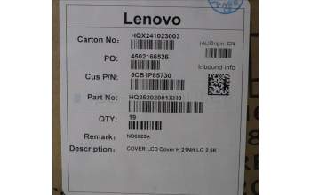 Lenovo 5CB1P85730 COVER LCD Cover H 21NH LG 2.5K