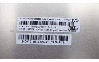 Lenovo 5D11K06185 DISPLAY FRU IVO M140NW4D R6 1.1 14.0 WUX