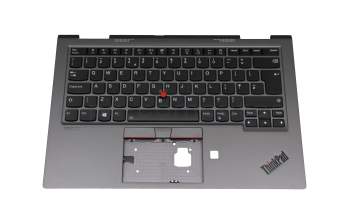 5M10Z37208 teclado incl. topcase original Lenovo UK (Inglés) negro/canaso con retroiluminacion y mouse stick