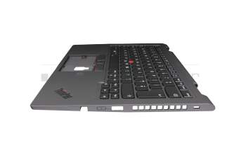 5M10Z37209 teclado incl. topcase original Lenovo UK (Inglés) negro/canaso con retroiluminacion y mouse stick