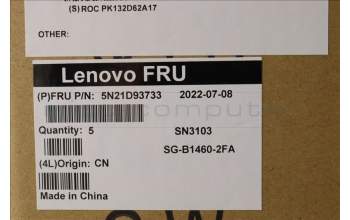 Lenovo 5N21D93733 NB_KYB CS22 NM TOP,BK-NBL,LTN,FRA