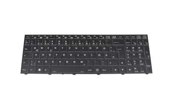 6-79-PB50DF2K-xxx teclado original Clevo DE (alemán) negro/blanco/negro/mate con retroiluminacion