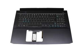 6070B1599601 teclado incl. topcase original Acer DE (alemán) negro/negro con retroiluminacion