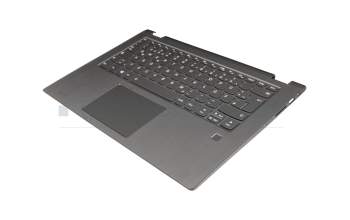 6620330179 teclado incl. topcase original Lenovo DE (alemán) gris/canaso con retroiluminacion