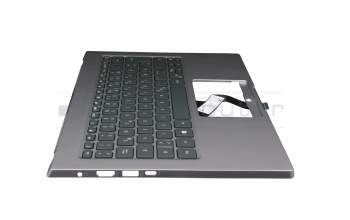 6B.A2RN8.020 teclado incl. topcase original Acer DE (alemán) plateado/plateado con retroiluminacion