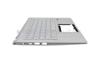 6B.AB1N2.001 teclado incl. topcase original Acer US (Inglés) plateado/plateado con retroiluminacion