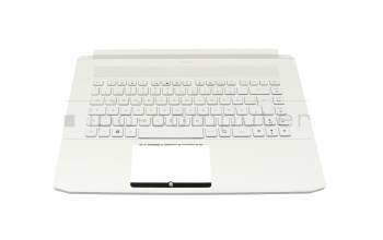 6B.C4HN1.009 teclado incl. topcase original Acer DE (alemán) blanco/blanco con retroiluminacion