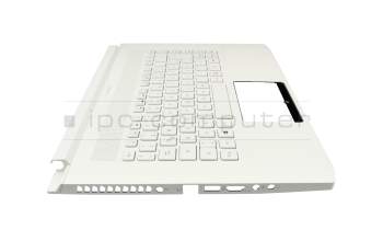 6B.C4HN1.009 teclado incl. topcase original Acer DE (alemán) blanco/blanco con retroiluminacion