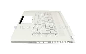 6B.C4HN1.009 teclado incl. topcase original Acer DE (alemán) blanco/blanco con retroiluminacion