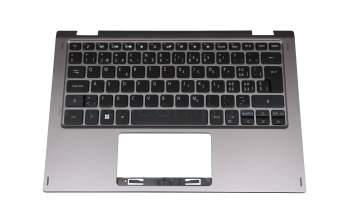 6B.H67N8.009 teclado incl. topcase original Acer CH (suiza) negro/canaso