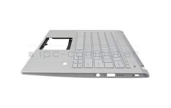 6BAB1N2001 teclado incl. topcase original Acer US (Inglés) plateado/plateado con retroiluminacion