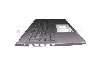 6BK3BN2014 teclado incl. topcase original Acer DE (alemán) gris/canaso con retroiluminacion