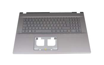 7137900002 teclado incl. topcase original Acer DE (alemán) gris/canaso con retroiluminacion