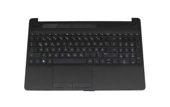 71NHH332072 teclado incl. topcase original HP DE (alemán) negro/negro (PTP)