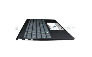 90NB0TJ1-R30GE1 teclado incl. topcase original Asus DE (alemán) gris/canaso con retroiluminacion