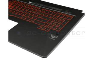 90NR0192-R31GE0 teclado incl. topcase original Asus DE (alemán) negro/rojo/negro con retroiluminacion