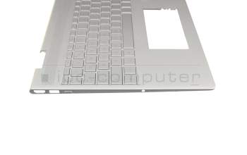 920216-041 teclado incl. topcase original HP DE (alemán) plateado/plateado con retroiluminacion