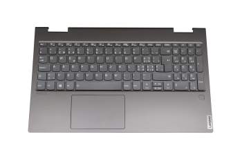 AM1FH000900 teclado incl. topcase original Lenovo CH (suiza) gris/canaso con retroiluminacion