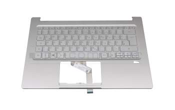 AM2WG000400 teclado incl. topcase original Acer DE (alemán) plateado/plateado con retroiluminacion