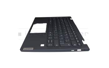 AM36T000200 teclado incl. topcase original Lenovo DE (alemán) azul/azul con retroiluminacion (Abyss Blue)