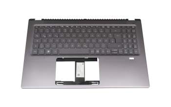 AM3KD000800-SSH3 teclado incl. topcase original Acer DE (alemán) gris/canaso con retroiluminacion