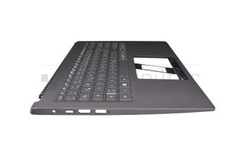 AM3KD000800-SSH3 teclado incl. topcase original Acer DE (alemán) gris/canaso con retroiluminacion